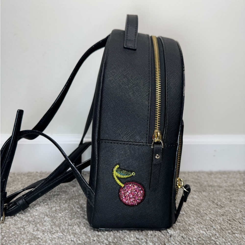 Kate Spade Meow Run Wild Leopard Tomi Backpack Black Gold Multi WKRU5375 - Picture 6 of 9